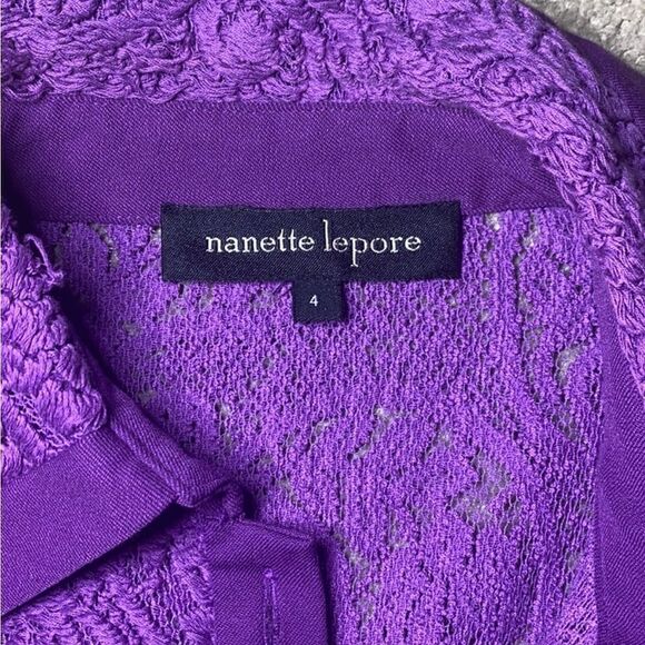 MSRP $448 Nanette Lepore Summer Flame Lace Peplum Jacket Women's Size 4 - Picture 8 of 10